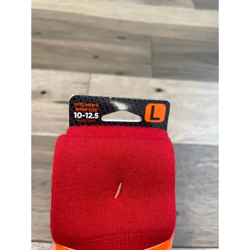 Men’s Performance Football Socks – Red – Size Large (NWT)